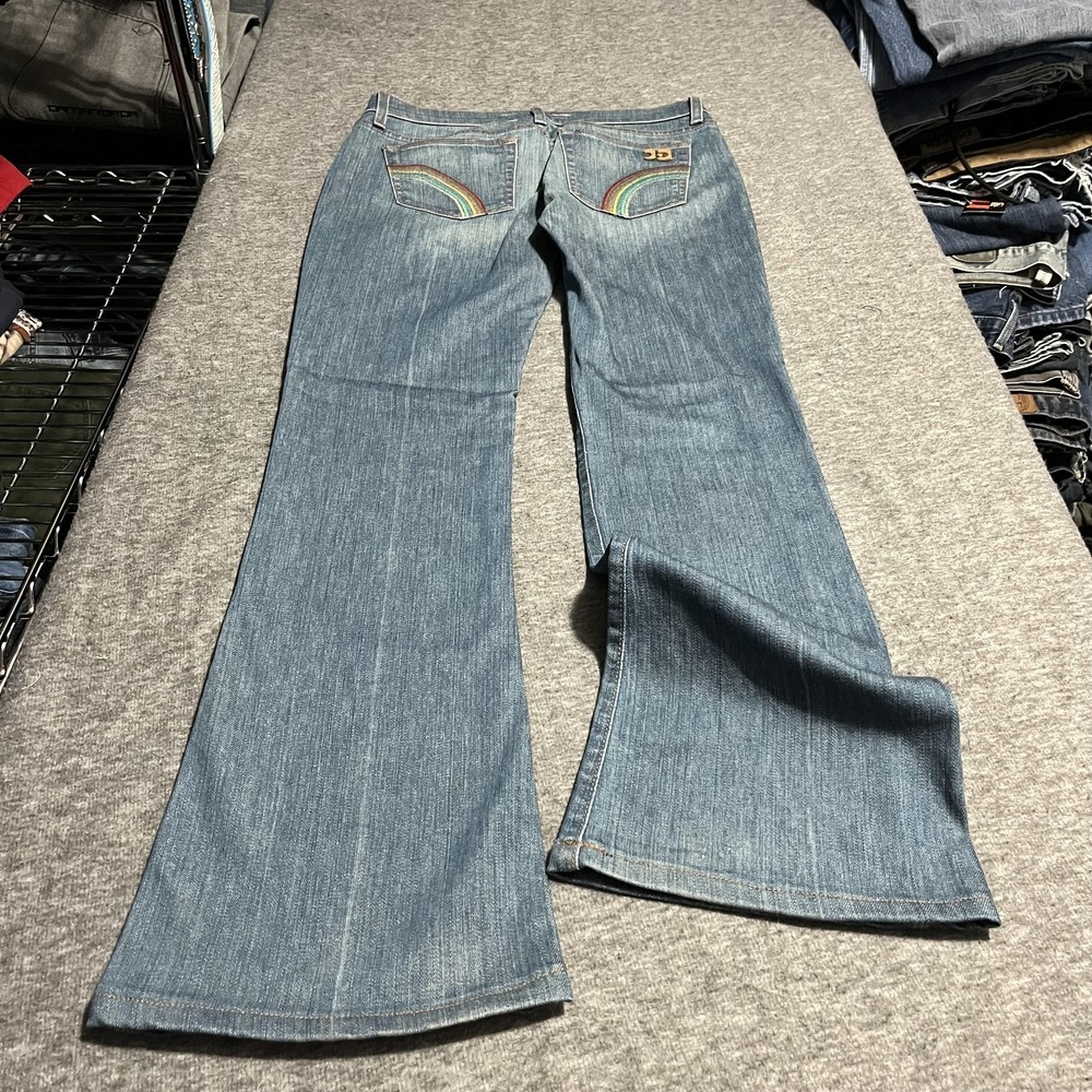 Joes Jeans Rocker Jeans Womens 29x34 Blue Light Wash Flare Rainbow Denim Pockets